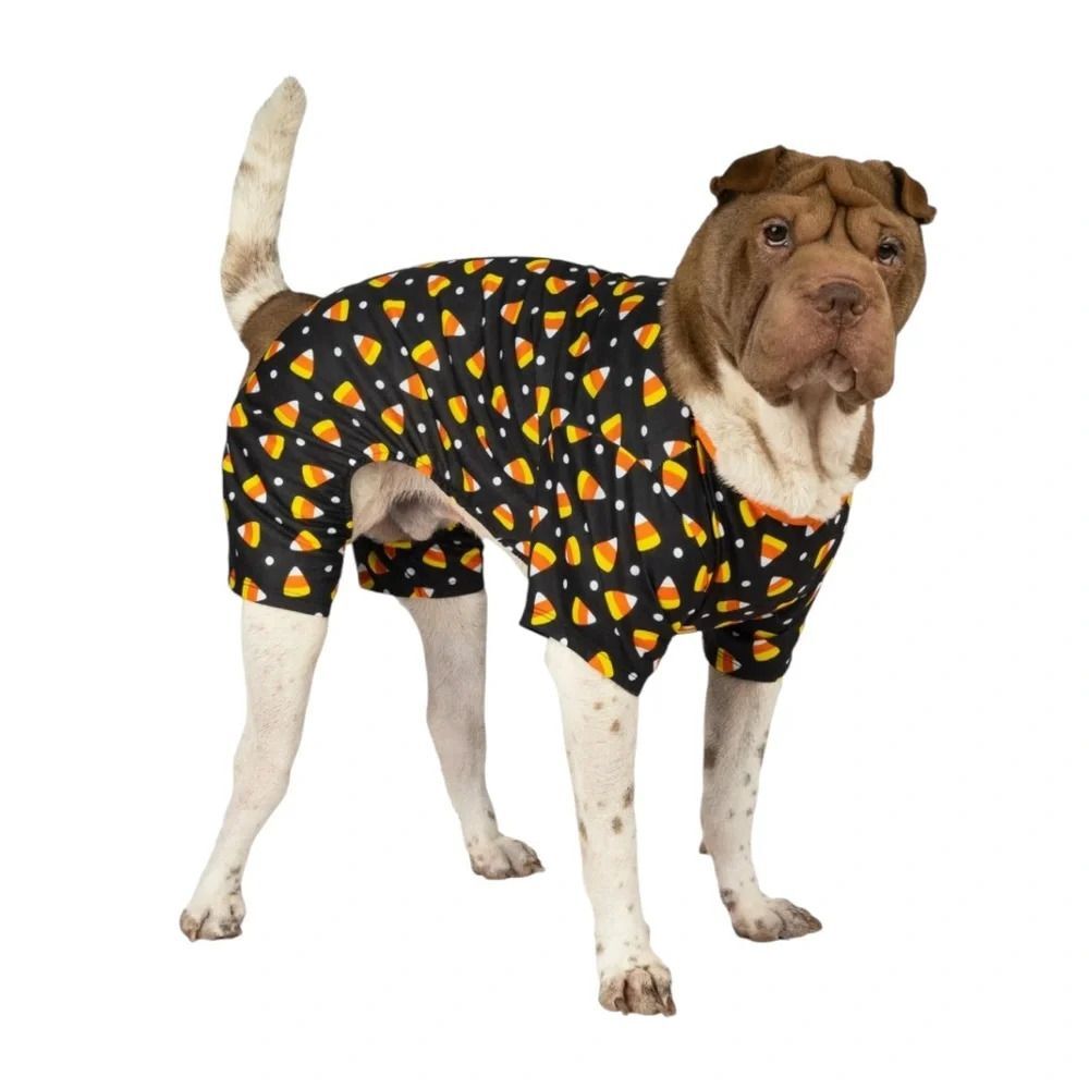 Vibrant Life Halloween Candy Corn Dog Pajamas | Size M